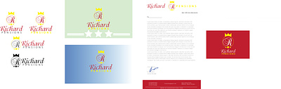 Richard Pension crown inspiration logo luxury pension r vibrant