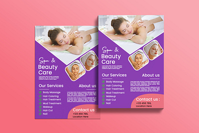 Spa Beauty Flyer Design 3d animation beauty branding brochure business card corporate editing flyer graphic graphic design id card illustration logo motion graphics photo product spa ui vector