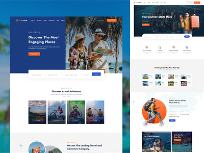 TourVisor - Tours and Travel Agency Web Design accommodation adventure business concept creative design dribbble best shot figma logo minimal modern portfolio tour tour and travel travel travel agency typography ui vector website