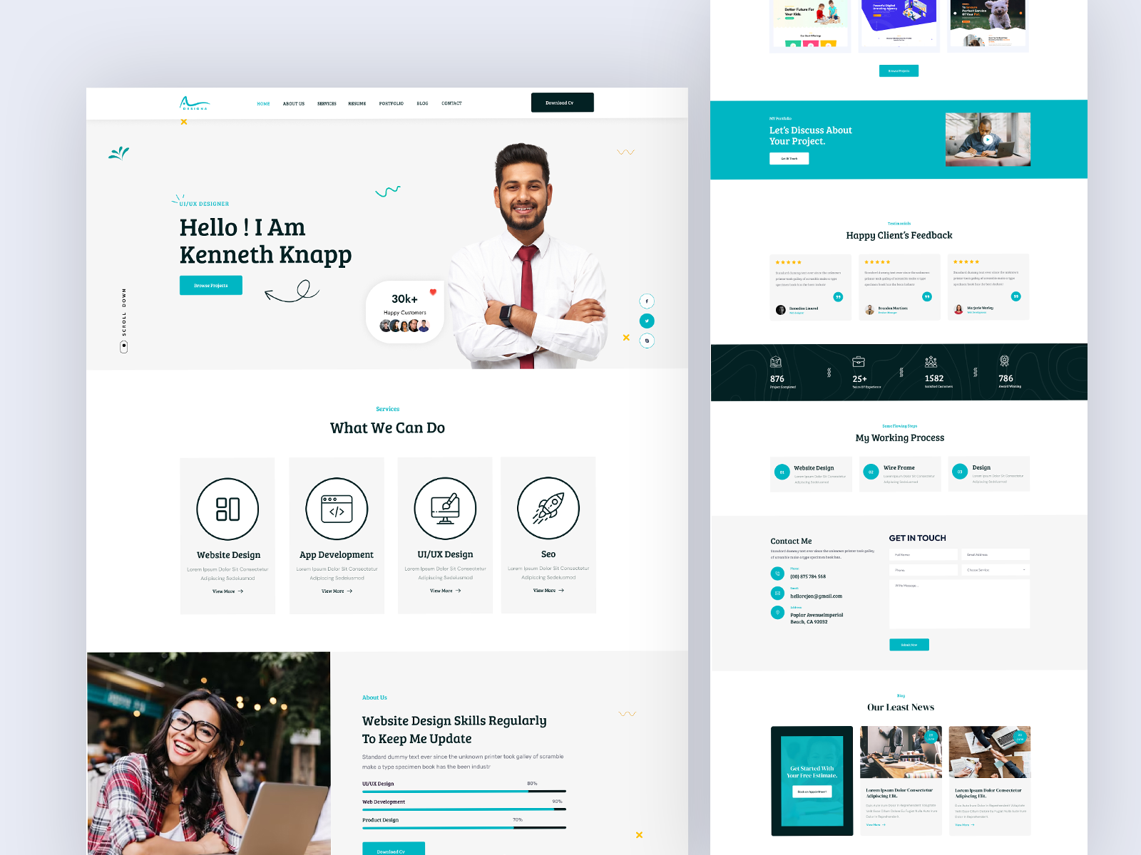 Personal Portfolio Website Design by Md. Atikur Rahman🏅 on Dribbble