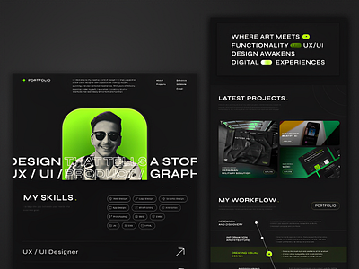 PORTFOLO WEBSITE branding design figma graphic design logo portfolio typography ui ux