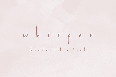 Whisper handwritten font handwritten font