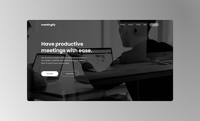 Meetingify - Meeting App Landing Page figma landing page meeting app productivity app