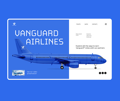 Vanguard airlines airlines design graphic design land landig page landing minimalism ui