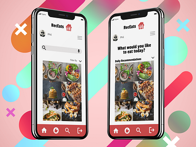 RecEats design ui design ux web design