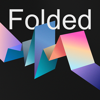 Folded branding design graphic design typography ui ux