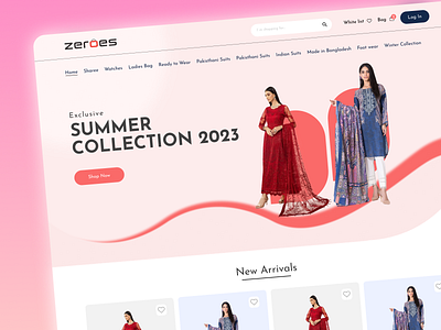 Women Fashion Female e-commerce website design amazing beautiful clean design ecommerce fashion female illustration ui web design