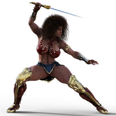 BAME Wonderwoman 3d graphic design illustration