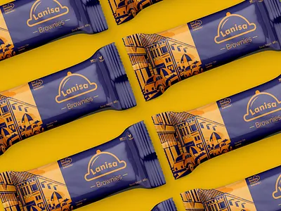 Lanisa Brownies branding design graphic design illustration logo mock up packaging design vector