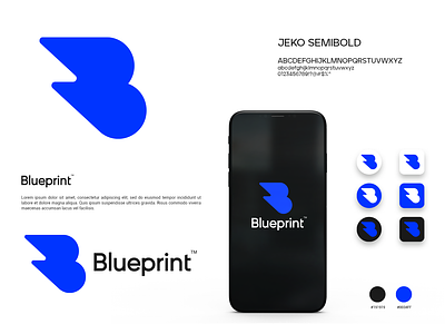 Blueprint™ Logo Design blue brand branding cmyk concept creative design designer freelance graphic logo print rgb shape trademark