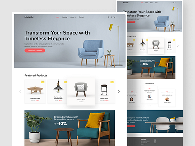 Furniture Store Landing Page - #Exploration clean dribbble exploration furniture furniture store minimalist simple typography ui design uiux user interface web design whitespace