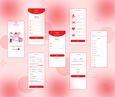 Insurance App design digital insurance figma graphic design illustration insurance app insurance app ui insurance mobile app insurance technology life life insurance mobile app mobile applicatoons photoshop smart insurance ui uiux ux