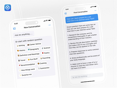 AI Chat App ai ai app ai chat artificial intelligence bard chatbot chatgpt gpt human interface guidelines ios app ios app design openai swift swiftui