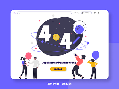 404 Page - Daily UI 008 app branding design graphic design illustration logo typography ui uidesign ux vector