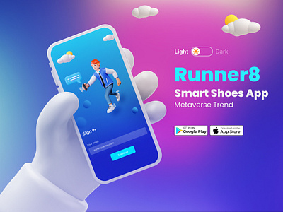 Runner8 - Smart shoes app mobile app ui