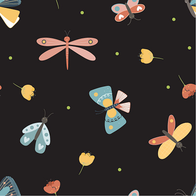 Butterfly butterfly pattern design seamless pattern