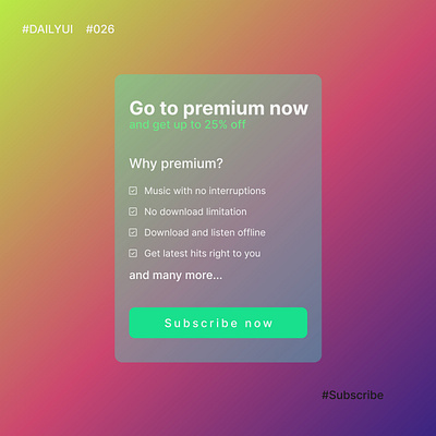 Daily UI, Day026 - Subscribe dailyui dailyui100dayschallenge dailyuichallenge day026 day26 design dribbblers feedback figma learning learntoimprove skillimprovement subscribr typography ui uidesign uiuxdesigner
