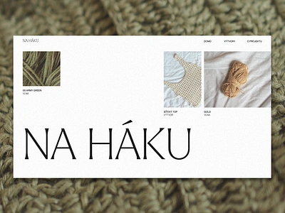 Na Háku (Hooked) - Landing Page clothing crochet design fashion graphic design homemade landing page materials natural organic responsive website ui ui design user interface uxui web design website website design