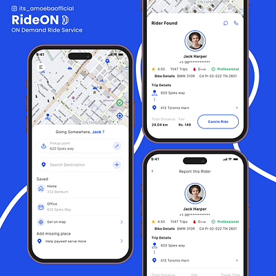 RideOn App - Enhancing Your Commute Experience branding designconcept dribble rideapp rideonapp smartcommute transporation ui ux