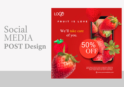 Fruit Social Media Post Design Template..... graphic design social socialmediapost socialmediapostdesign