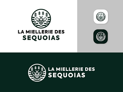 Logo pour La Miellerie des Séquoias - Un hymne à la nature artisanal beekeeping branding farmlife frenchcraftsmanship goldenhoney honeyfarm logo logodesign natureinspired sustainability visualidentity