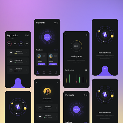 Money Managing App - Mobile Design bank app banking bill pay app credit card app darkmode dashboard finance app mobile design money managing app money saving money transfer app online payment app payment app payment balance payment dark ui payment ui savings app send money ui wallet app