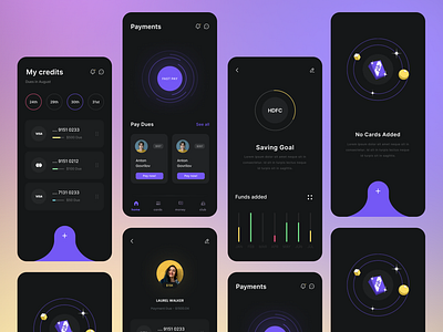 Money Managing App - Mobile Design bank app banking bill pay app credit card app darkmode dashboard finance app mobile design money managing app money saving money transfer app online payment app payment app payment balance payment dark ui payment ui savings app send money ui wallet app