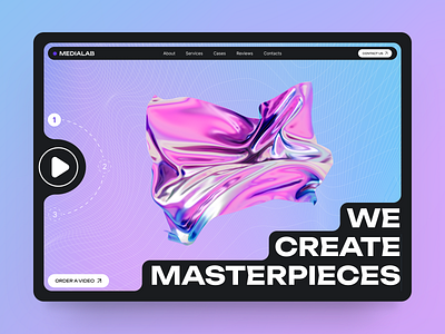 MEDIALAB – A VIDEO PRODUCTION COMPANY 3d app company corporate design digital figma logo online ui ui design uiux design ux video web web design website