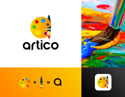 Artico - Logo Design (Unused) a logo art logo best logo brand identity branding graphic design icon logo letter logo logo logo design paint logo vect plus