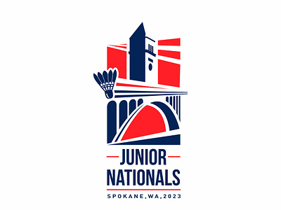 Junior Nationals Spokane 2023 badminton logo spokane sport tournament