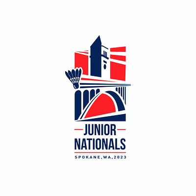 Junior Nationals Spokane 2023 badminton logo spokane sport tournament