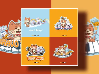 Bravo Tempo cartoon logo cartoon brand identity