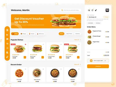 Online food ordering web Dashboard dashboard dashboard design dashboard design ui ux dashboard idea design food food delivery food delivery dashboard food plan dashboard menu mobile app online order order history order processing ordering restaurant tracking app ui web design