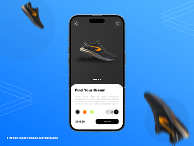 FitFoot: Sport Shoes Marketplace app application branding design ios iphone marketplace onlineshop semiflat sportshop ui ux