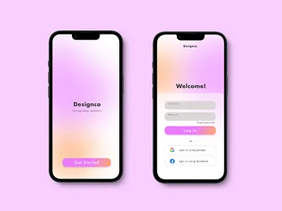 Sign in page // #dailyui 001 graphic design ui
