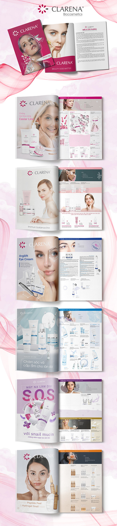 Catalogue cosmetic brand design graphic design illustration