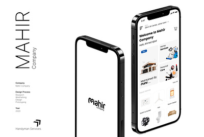 Mahir Company appui cleaning services design graphic design handyman homemaintenance mobiledesign personal care uidesign uix web webapp