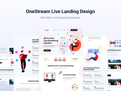 One Stream Live Design 3d animation branding clean creative design design design art graphic design illustration logo motion graphics ui uxui vector
