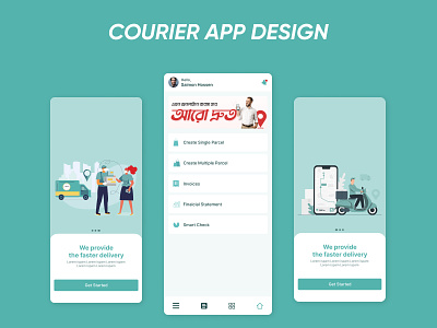 Courier App Design app courier app courier app design figma mobile app design ui ui design uiux design user interface design