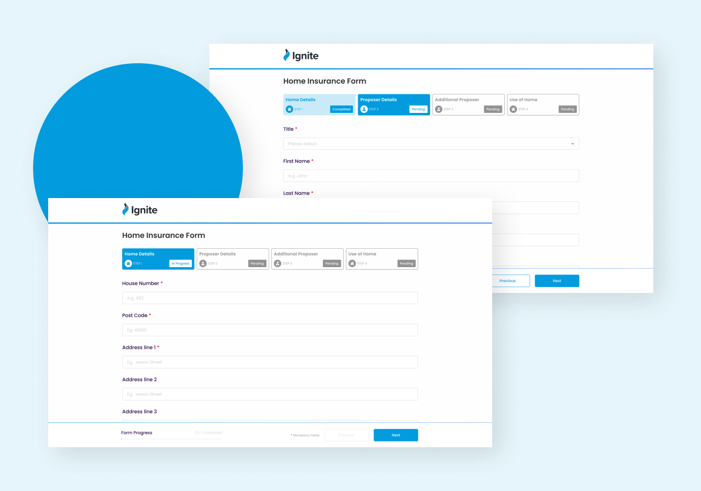 Stepper form UI Design by Harsh Jain on Dribbble
