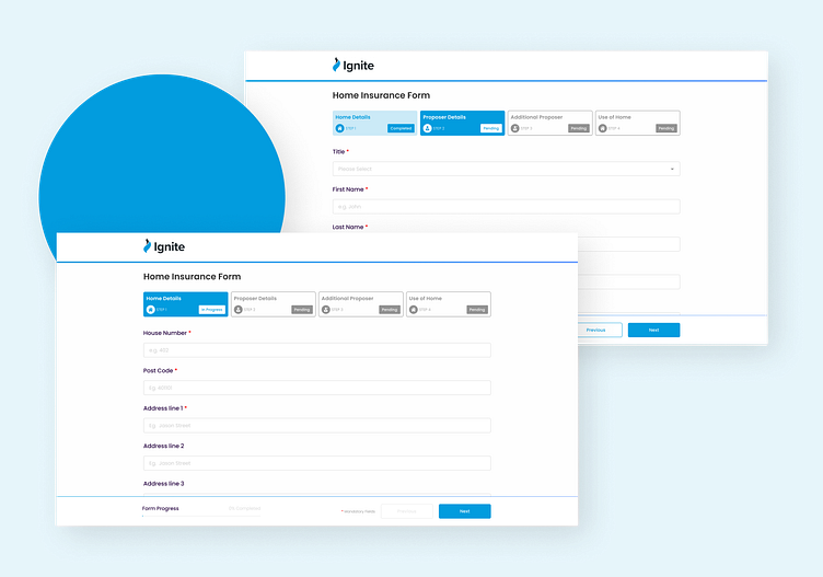 Stepper form UI Design by Harsh Jain on Dribbble
