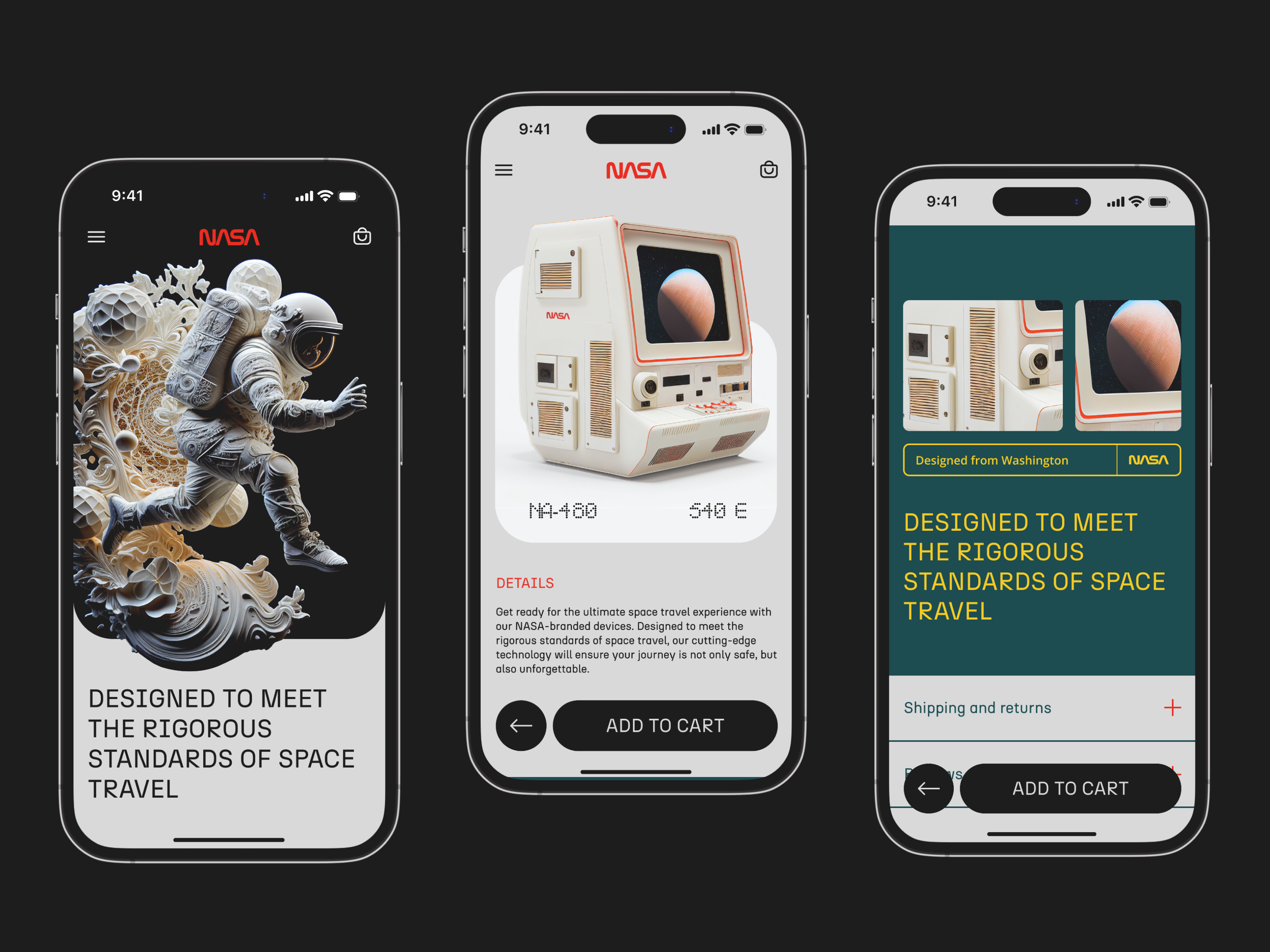 Example of NASA Merch to Space Travels
