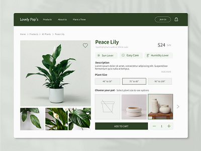 Lovely Pop's - buy plants online design flower plant shop ui uidesign uiux uxdesign webdesign