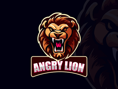 Angry Lion Mascot Logo angry lion logo angry lion mascot logo branding design gaming gaming logo graphic design graphic designer lion gaming logo lion logo lion mascot logo logo logo design logo designer mascot logo shorif770 design