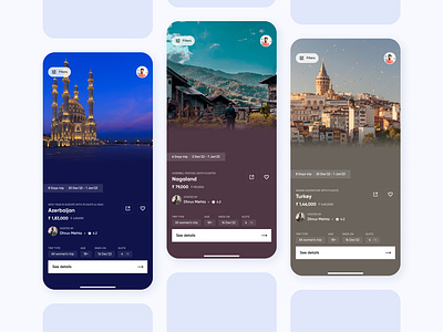 Trip Cards - Travel app app design book trips booking design mobile design product design travel cards travel trip trip cards ui ui design ux design