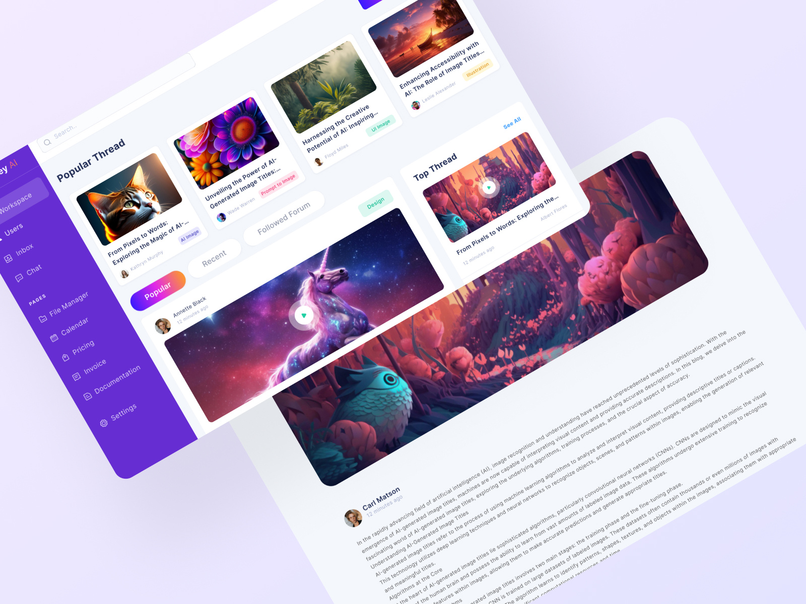 Imageey- AI Image Generator Dashboard by Asiq M. for Netro Systems on ...