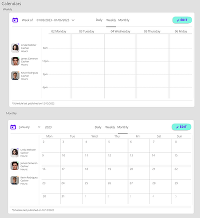 Calendars | Scheduling UX/UI