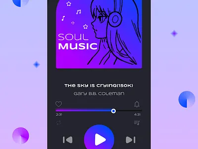Daily UI Design Challenge | Day - 09 | Music Player App UI design typography ui ux