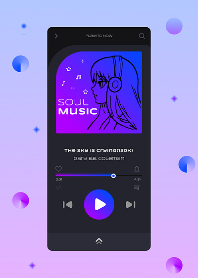 Daily UI Design Challenge | Day - 09 | Music Player App UI design typography ui ux