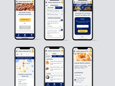Mobile App UX/UI Design - Bakery App design ui ux